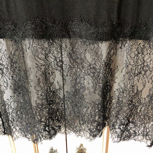 BCBGMaxAzria “Livi” Lace-Hem Ribbed Tunic Dress XXS - Picture 10 of 16